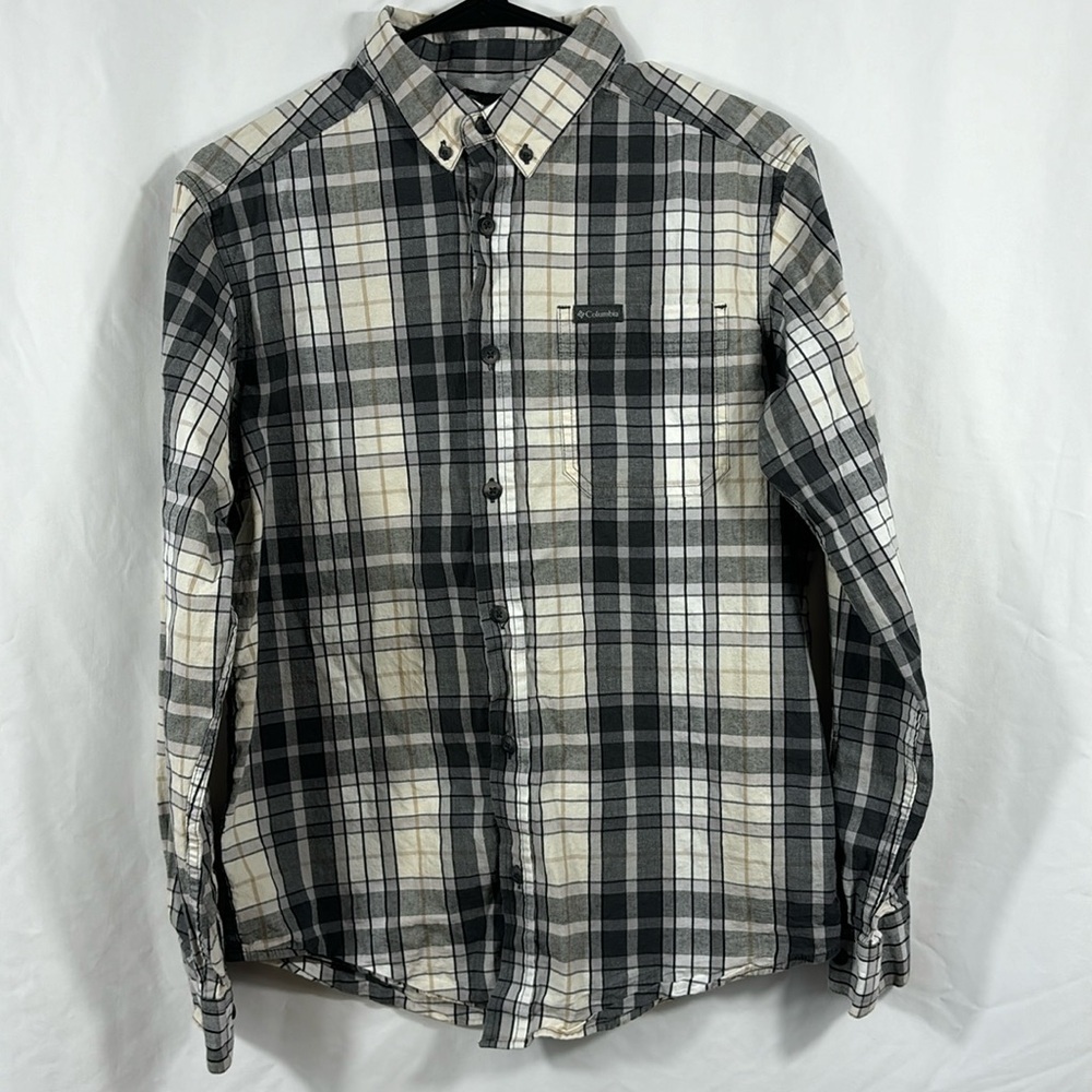 Columbia Plaid Flannel Button Down Long Sleeve Shirt | Size Small